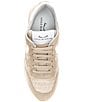 Color:Sand Beige - Image 5 - Maran Suede And Raffia Lace-Up Sneakers