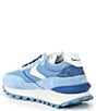 Color:Blue White - Image 3 - Qwark Hype Suede Lace-Up Retro Sneakers