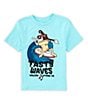 Color:Crete Blue - Image 1 - Little Boys 2T-7 Short Sleeve Stone Cone T-Shirt