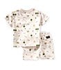 Volcom Baby Boys Short-Sleeve Palm Tree Printed T-Shirt & Matching Shorts Set, Color:White Sand - Image 2