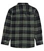 Color:Black - Image 2 - Big Boys 8-20 Long Sleeve Caden Plaid Button-Up Shirt