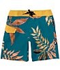 Color:Ocean Teal - Image 1 - Big Boys 8-20 Lido Print Mod 16#double; Outseam Board Shorts