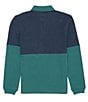 Color:Navy/Green - Image 2 - Big Boys 8-20 Long Sleeve Duostone Color Block Polo Shirt