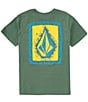 Color:Fir Green - Image 1 - Big Boys 8-20 Short Sleeve Stone Breakage Graphic T-Shirt