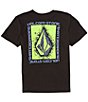 Color:Black - Image 1 - Big Boys 8-20 Short Sleeve Stone Breakage Graphic T-Shirt