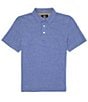 Color:Denim - Image 1 - Big Boys 8-20 Short Sleeve Wowzer Polo Shirt