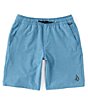 Color:Aged Indigo - Image 1 - Big Boys 8-20 Understoned Elastic Waist 15#double; Outseam Hybrid Shorts
