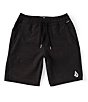 Color:Black - Image 1 - Big Boys 8-20 Understoned Elastic Waist 15#double; Outseam Hybrid Shorts