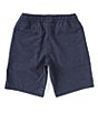 Color:Navy - Image 2 - Big Boys 8-20 Understoned Elastic Waist 15#double; Outseam Hybrid Shorts