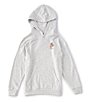 Color:Light Grey - Image 1 - Big Girls 7-16 Long Sleeve Truly Stoked BF Hoodie