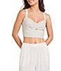 Volcom Bow Chicka V-Neck Ruched Cropped Tank - Image 1
