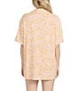 Color:Grapefruit - Image 2 - Coco Ho Printed Button Front Tunic Shirt