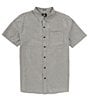 Color:Grey - Image 1 - Date Knight Short Sleeve Woven Shirt