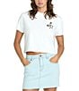 Volcom Dial Crop Short Sleeve T-Shirt, Color:White - Image 2