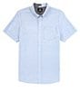 Color:Work Indigo - Image 1 - Everett Oxford Short Sleeve Shirt