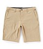 Color:Dark Khaki - Image 1 - Frickin Surf N Turf 21#double; Outseam REPREVE® Recycled Materials Hybrid Surf Walk Shorts