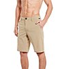Color:Dark Khaki - Image 3 - Frickin Surf N Turf 21#double; Outseam REPREVE® Recycled Materials Hybrid Surf Walk Shorts