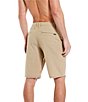 Color:Dark Khaki - Image 4 - Frickin Surf N Turf 21#double; Outseam REPREVE® Recycled Materials Hybrid Surf Walk Shorts