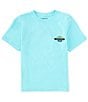 Color:Crete Blue - Image 2 - Little Boys 2T-7 Short Sleeve Back Fill T-Shirt