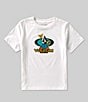 Color:White - Image 1 - Little Boys 2T-7 Short Sleeve Baggy Graphic T-Shirt