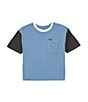 Color:Stone Blue - Image 1 - Little Boys 2T-7 Short Sleeve Overgrown T-Shirt