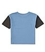 Color:Stone Blue - Image 2 - Little Boys 2T-7 Short Sleeve Overgrown T-Shirt