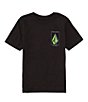 Color:Black - Image 2 - Little Boys 2T-7 Short Sleeve Stone Breakage T-Shirt