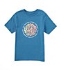 Color:Dark Blue - Image 1 - Little Boys 2T-7 Short Sleeve Twisted Up Graphic T-Shirt