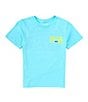 Color:Crete Blue - Image 2 - Little Boys 2T-7 Short Sleeve VIZ Fray T-Shirt