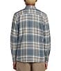 Volcom Netastone Long Sleeve Yarn-Dyed Plaid Flannel Shirt, Color:Dark Slate - Image 2