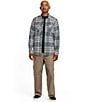 Volcom Netastone Long Sleeve Yarn-Dyed Plaid Flannel Shirt, Color:Dark Slate - Image 3