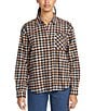 Color:Winter Orchid - Image 1 - Plaid To Meet U Flannel Button Front Shirt