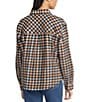 Color:Winter Orchid - Image 2 - Plaid To Meet U Flannel Button Front Shirt