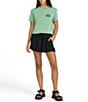 Volcom Pocketed Gauze Pull-On Shorts, Color:Black - Image 3