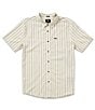 Volcom Rambler Stripe Short Sleeve Woven Shirt, Color:Dirty White - Image 1