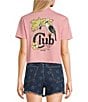 Color:Guava - Image 1 - Relaxed Pocket Dial Short Sleeve Cropped Graphic T-Shirt
