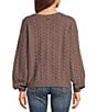 Volcom Snug Lyfe Long Sleeve Basketweave Textured Knit Cardigan, Color:Black Plum - Image 2