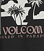 Volcom Stone Art Up Long Sleeve Brushed Back Fleece Hoodie, Color:Black - Image 4