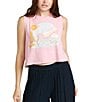 Color:Guava - Image 1 - Stone Hour Front Graphic Crop Tank Top