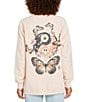 Color:Dusty Rose - Image 1 - Stone Magic Graphic Boyfriend Graphic Sweatshirt