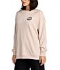 Volcom Stone Magic Raglan Sleeve Brushed-Back Fleece Boyfriend Sweatshirt, Color:Khaki - Image 3