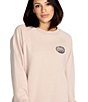 Volcom Stone Magic Raglan Sleeve Brushed-Back Fleece Boyfriend Sweatshirt, Color:Khaki - Image 5