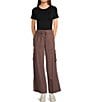 Volcom Wide Leg Loose Lived In Beach Pants, Color:Black Plum - Image 3