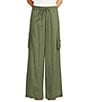 Volcom Wide Leg Loose Lived In Beach Pants, Color:Moss Stone - Image 1