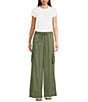 Volcom Wide Leg Loose Lived In Beach Pants, Color:Moss Stone - Image 3