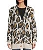 Volcom Wylding Out Long Sleeve Animal Print Wool Blend Cardigan, Color:Animal Print - Image 1