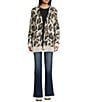 Volcom Wylding Out Long Sleeve Animal Print Wool Blend Cardigan, Color:Animal Print - Image 3
