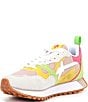 Color:White/Lime - Image 4 - Loop Suede Lace-Up Sneakers