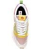 Color:White/Lime - Image 5 - Loop Suede Lace-Up Sneakers