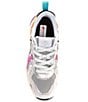 Color:White/Multi - Image 5 - Sarah Mesh and Suede Lace-Up Sneakers